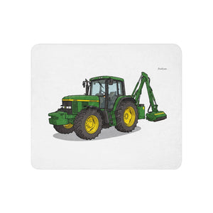 John Deere 6910 with Hedge Cutter Illustration | Sherpa Blanket 50″×60″