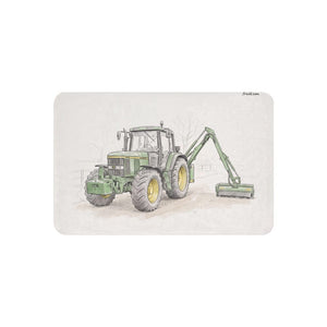 John Deere 6910 with Hedge Cutter Pencil Sketch | Sherpa Blanket 37″×57″