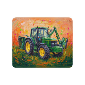John Deere 6910 with Hedge Cutter Splash Art | Sherpa Blanket 50″×60″