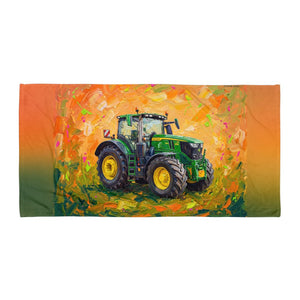 Furrow & Fields John Deere 6R 250 Splash Art | Beach Towel Quality Farmers Merch