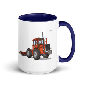 Massey Ferguson 1200 Illustration | 15 oz Mug with Color Inside - Dark Blue