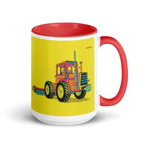 Massey Ferguson 1200 Pop Art | 15 oz Mug with Color Inside - Red