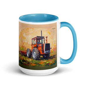 Massey Ferguson 1200 Splash Art | 15 oz Mug with Color Inside - Blue