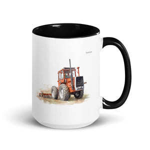 Massey Ferguson 1200 Watercolor | 15 oz Mug with Color Inside - Black