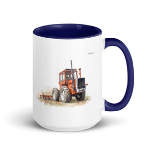 Massey Ferguson 1200 Watercolor | 15 oz Mug with Color Inside - Dark Blue
