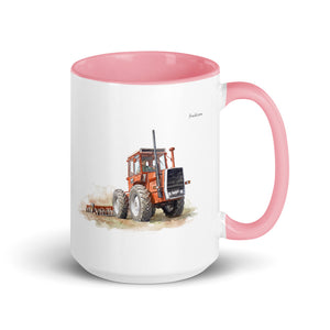 Massey Ferguson 1200 Watercolor | 15 oz Mug with Color Inside - Pink