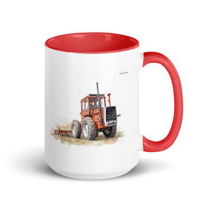 Massey Ferguson 1200 Watercolor | 15 oz Mug with Color Inside - Red