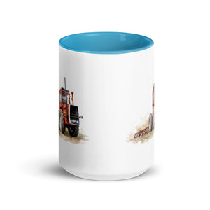 Massey Ferguson 1200 Watercolor | 15 oz Mug with Color Inside - side view