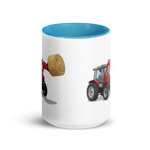 Massey Ferguson 3070 Autotronic Illustration | 15 oz Mug with Color Inside - side view