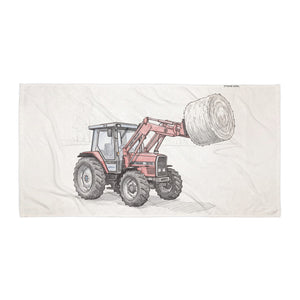 Massey Ferguson 3070 Autotronic Pencil Sketch | Beach Towel
