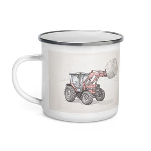 Massey Ferguson 3070 Autotronic Pencil Sketch | Enamel Mug - view 3