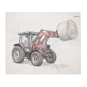 Massey Ferguson 3070 Autotronic Pencil Sketch | Throw Blanket
