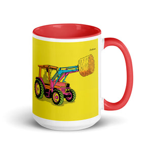 Massey Ferguson 3070 Autotronic Pop Art | 15 oz Mug with Color Inside - Red