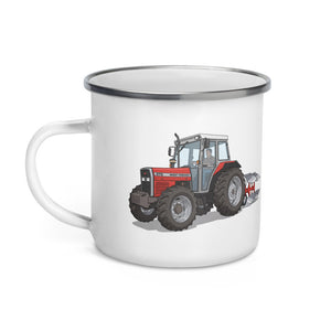 Massey Ferguson 375 Illustration | Enamel Mug - view 3