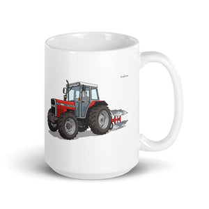 Massey Ferguson 375 Illustration | White Glossy Mug