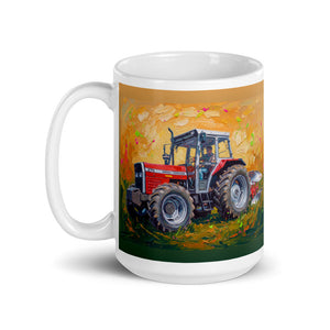 Massey Ferguson 375 Splash Art | White Glossy Mug - view 3