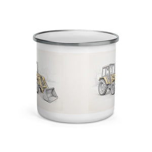 Massey Ferguson 50E Pencil Sketch | Enamel Mug - view 2