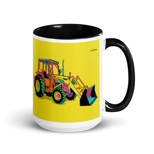 Massey Ferguson 50E Pop Art | 15 oz Mug with Color Inside - Black