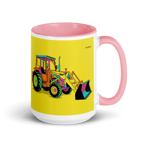 Massey Ferguson 50E Pop Art | 15 oz Mug with Color Inside - Pink