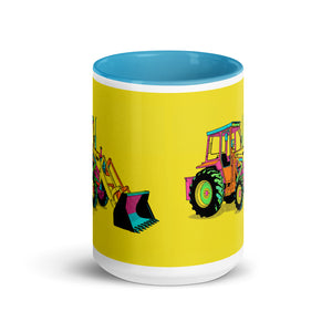Massey Ferguson 50E Pop Art | 15 oz Mug with Color Inside - side view