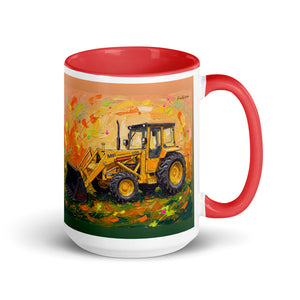 Massey Ferguson 50E Splash Art | 15 oz Mug with Color Inside - Red