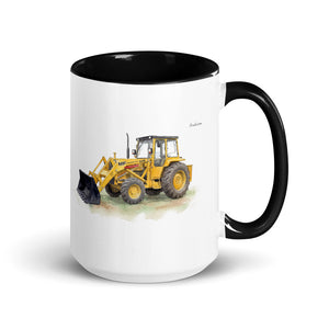 Massey Ferguson 50E Watercolor | 15 oz Mug with Color Inside - Black