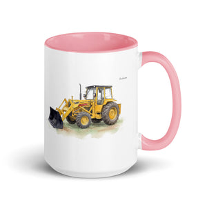 Massey Ferguson 50E Watercolor | 15 oz Mug with Color Inside - Pink