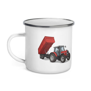 Massey Ferguson 6180 Illustration | Enamel Mug - view 3