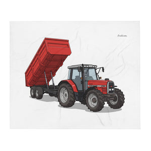 Massey Ferguson 6180 Illustration | Throw Blanket