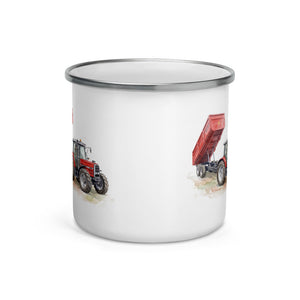 Massey Ferguson 6180 Watercolor | Enamel Mug - view 2