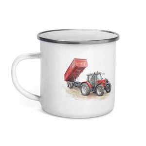 Massey Ferguson 6180 Watercolor | Enamel Mug - view 3