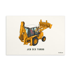 Furrow and Fields Postcard 4″×6″ JCB 3CX Turbo | Postcard Quality Farmers Merch