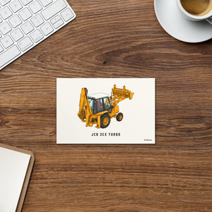 Furrow and Fields Postcard 4″×6″ JCB 3CX Turbo | Postcard Quality Farmers Merch