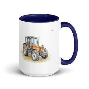 Renault 106-54 TL Watercolor | 15 oz Mug with Color Inside - Dark Blue