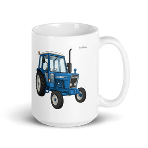 Furrow & Fields 11 oz Ford 4600 Cartoon (Front) | White Glossy Mug Quality Farmers Merch