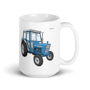 Furrow & Fields 11 oz Ford 4600 Cartoon | White Glossy Mug Quality Farmers Merch