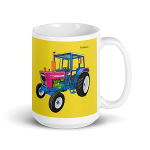 Furrow & Fields 11 oz Ford 4600 Pop Art (Pink) | White Glossy Mug Quality Farmers Merch