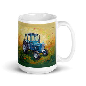 Furrow & Fields 11 oz Ford 4600 Splash Art | White Glossy Mug Quality Farmers Merch