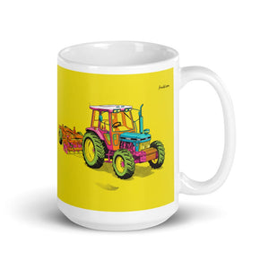 Furrow & Fields 11 oz Ford 7810 Generation III Pop Art | White Glossy Mug Quality Farmers Merch