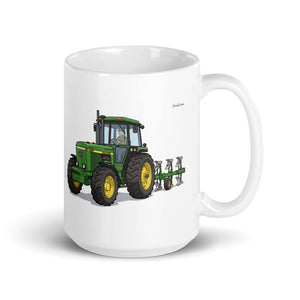 Furrow & Fields 11 oz John Deere 4350 Illustration | White Glossy Mug Quality Farmers Merch