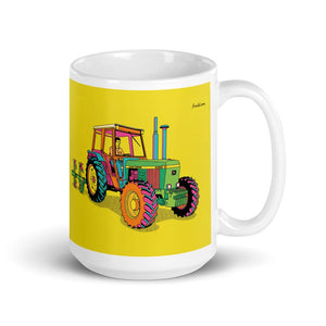 Furrow & Fields 11 oz John Deere 4350 Pop Art | White Glossy Mug Quality Farmers Merch