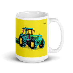 Furrow & Fields 11 oz John Deere 4955 Pop Art | White Glossy Mug Quality Farmers Merch