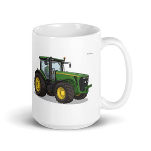 Furrow & Fields 11 oz John Deere 8345R Illustration | White Glossy Mug Quality Farmers Merch