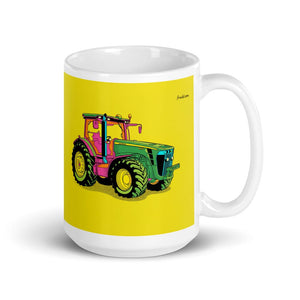 Furrow & Fields 11 oz John Deere 8345R Pop Art | White Glossy Mug Quality Farmers Merch