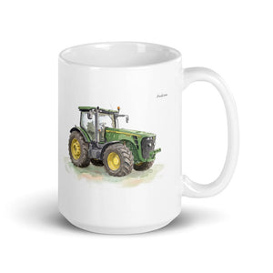 Furrow & Fields 11 oz John Deere 8345R Watercolor | White Glossy Mug Quality Farmers Merch