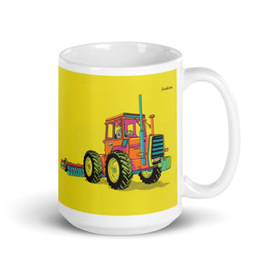 Furrow & Fields 11 oz Massey Ferguson 1200 Pop Art | White Glossy Mug Quality Farmers Merch