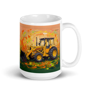 Furrow & Fields 11 oz Massey Ferguson 50E Splash Art | White Glossy Mug Quality Farmers Merch