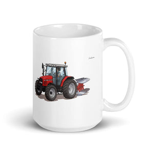 Furrow & Fields 11 oz Massey Ferguson 6255 | White Glossy Mug Quality Farmers Merch