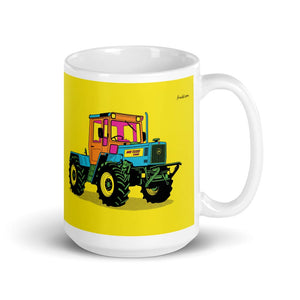 Furrow & Fields 11 oz Mercedes-Benz MB-trac 1100 Pop Art | White Glossy Mug Quality Farmers Merch