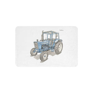 Furrow & Fields 37″×57″ Ford 4600 Pencil Sketch (Side) | Sherpa Blanket Quality Farmers Merch